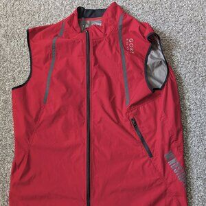 Used men's XL gore Oxygen bike wear windstopper active shell vest gilet Red